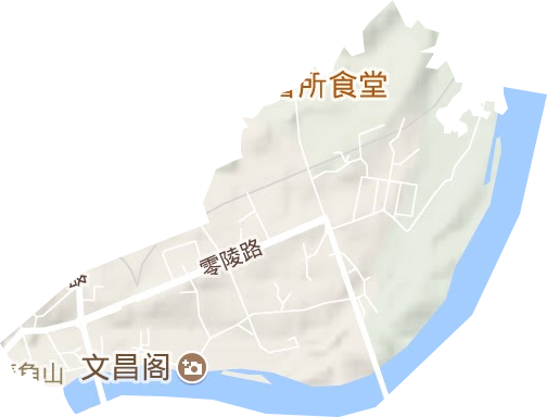 菱角山街道地形地图