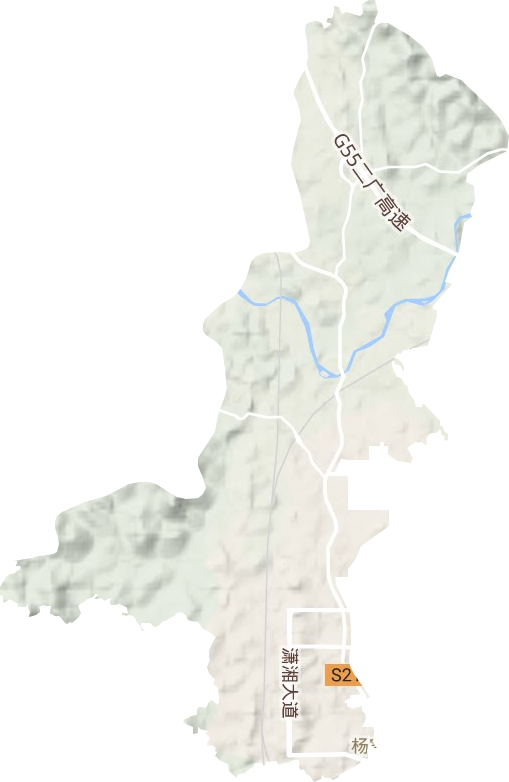 珊瑚街道地形地图