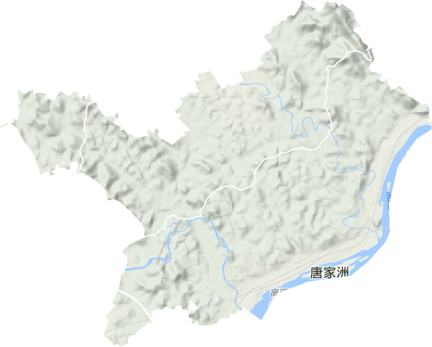 高溪市镇地形地图