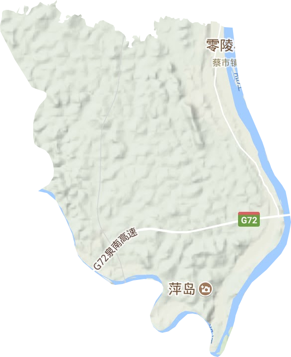 蔡市镇地形地图