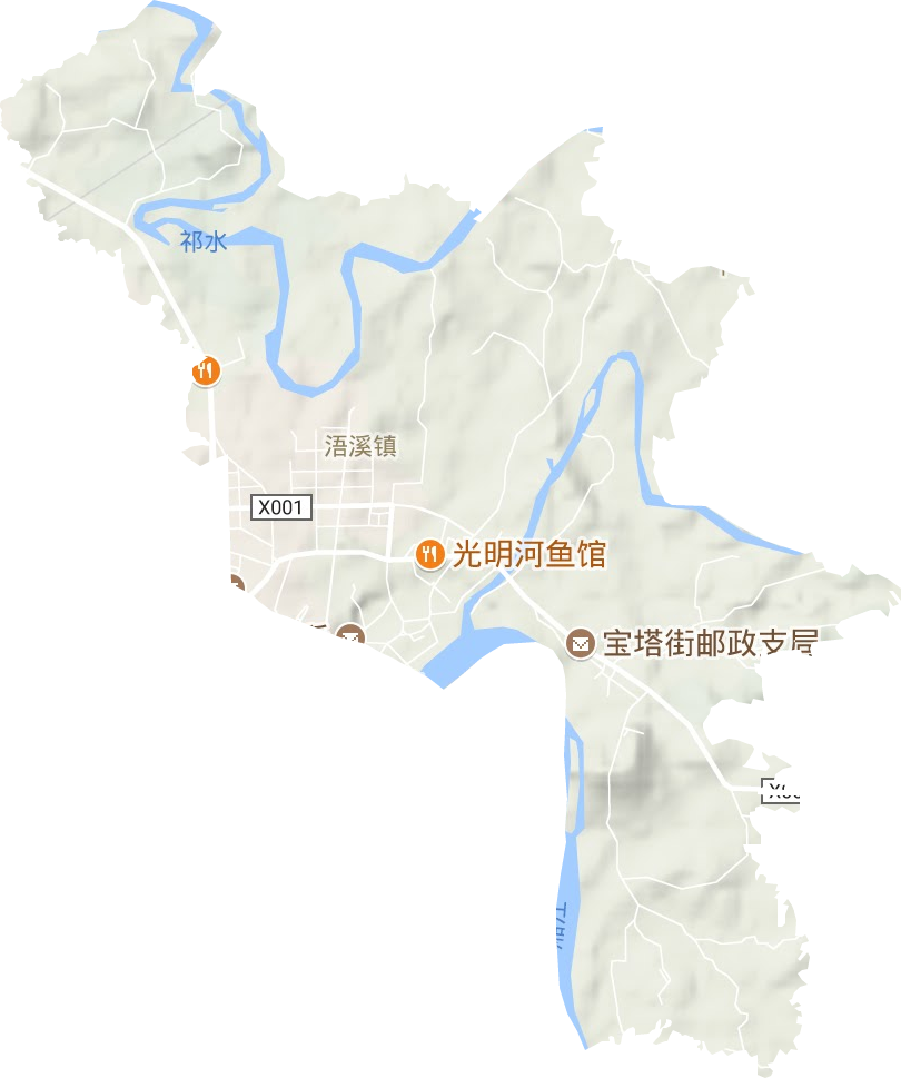 龙山街道地形地图