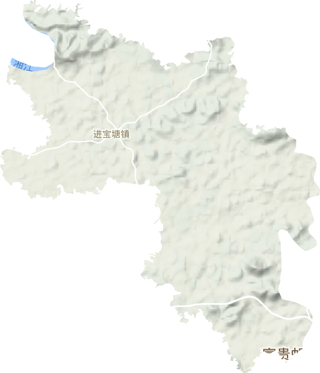 进宝塘镇地形地图