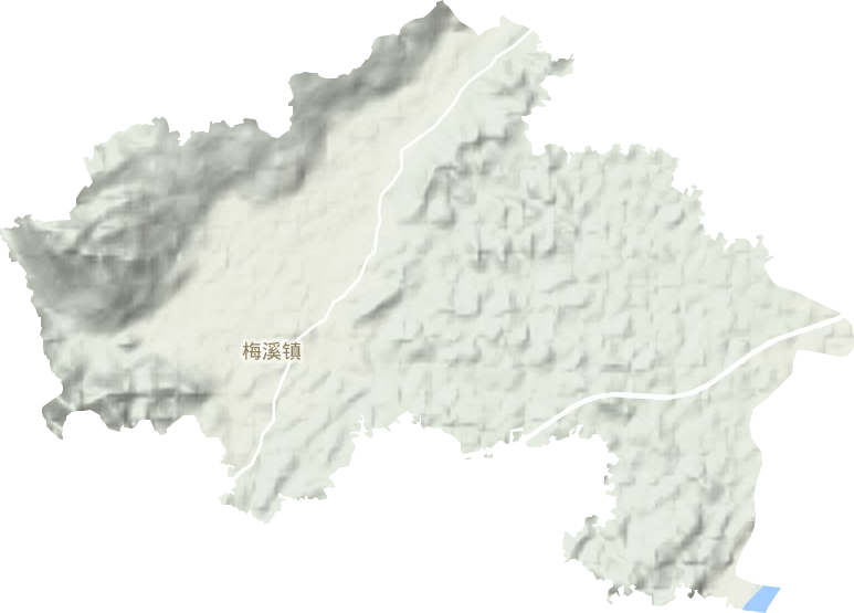 梅溪镇地形地图