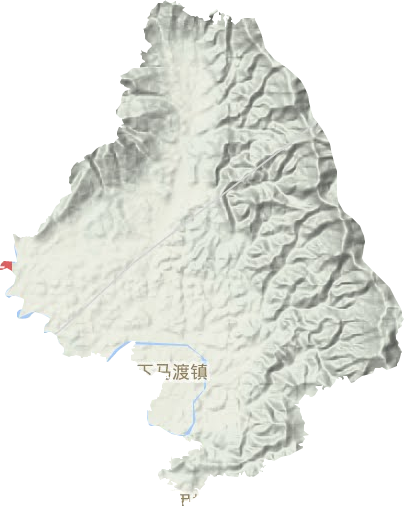 下马渡镇地形地图