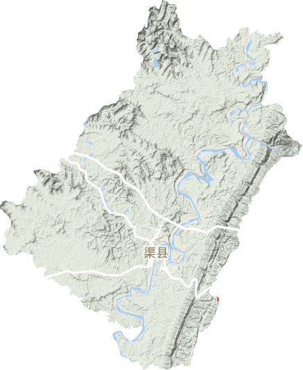 渠县地形地图
