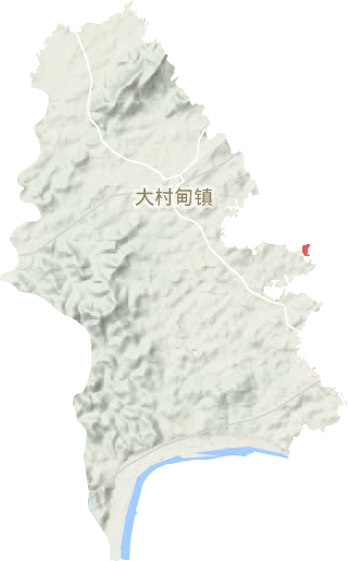 大村甸镇地形地图