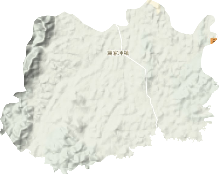 龚家坪镇地形地图