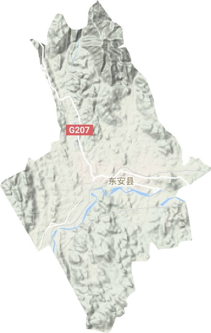 白牙市镇地形地图