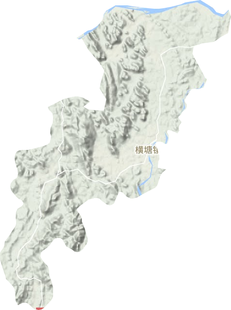 横塘镇地形地图