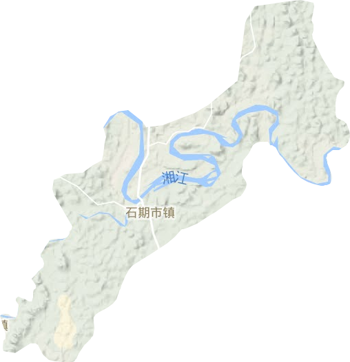 石期市镇地形地图