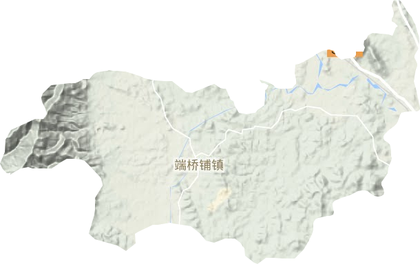 端桥铺镇地形地图