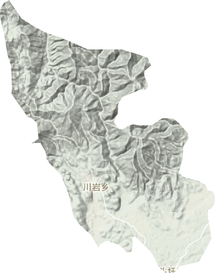 川岩乡地形地图