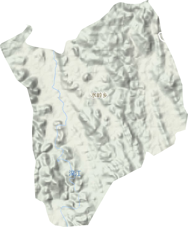 水岭乡地形地图