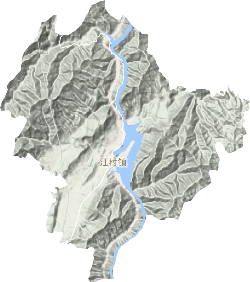 江村镇地形地图