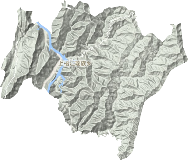 上梧江瑶族乡地形地图