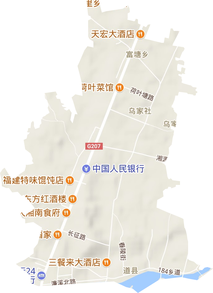 濂溪街道地形地图