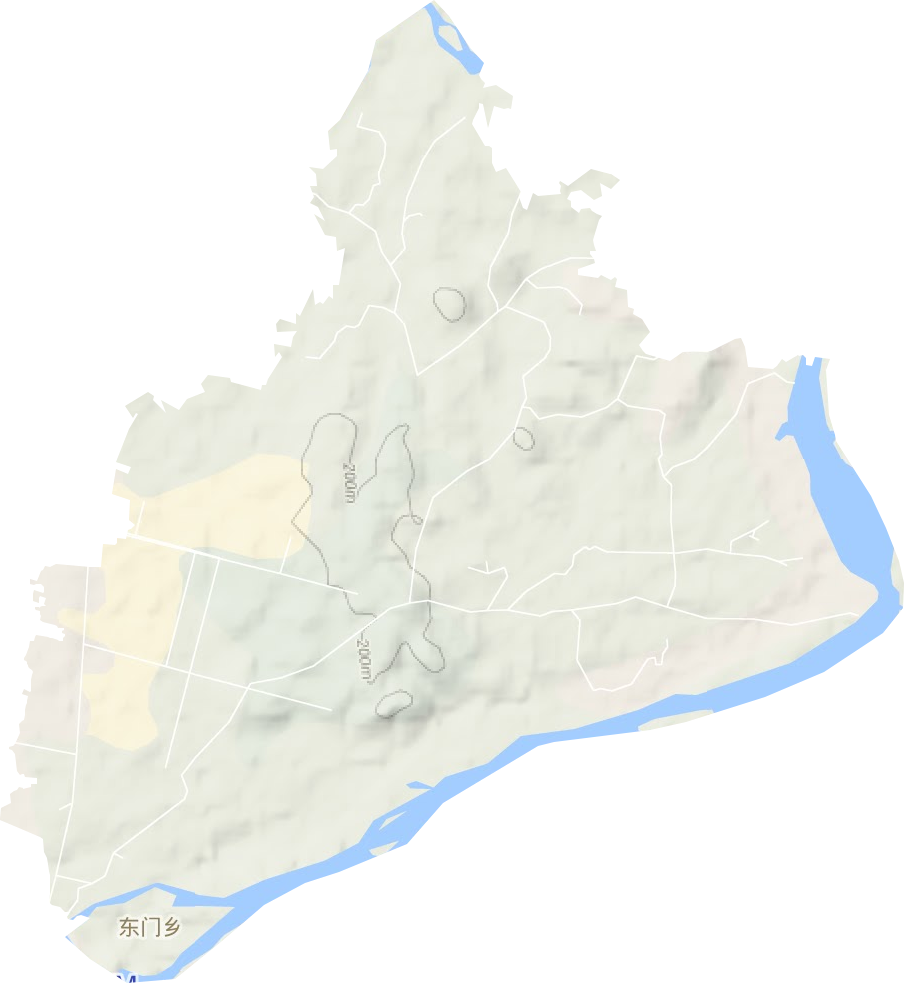 东门街道地形地图