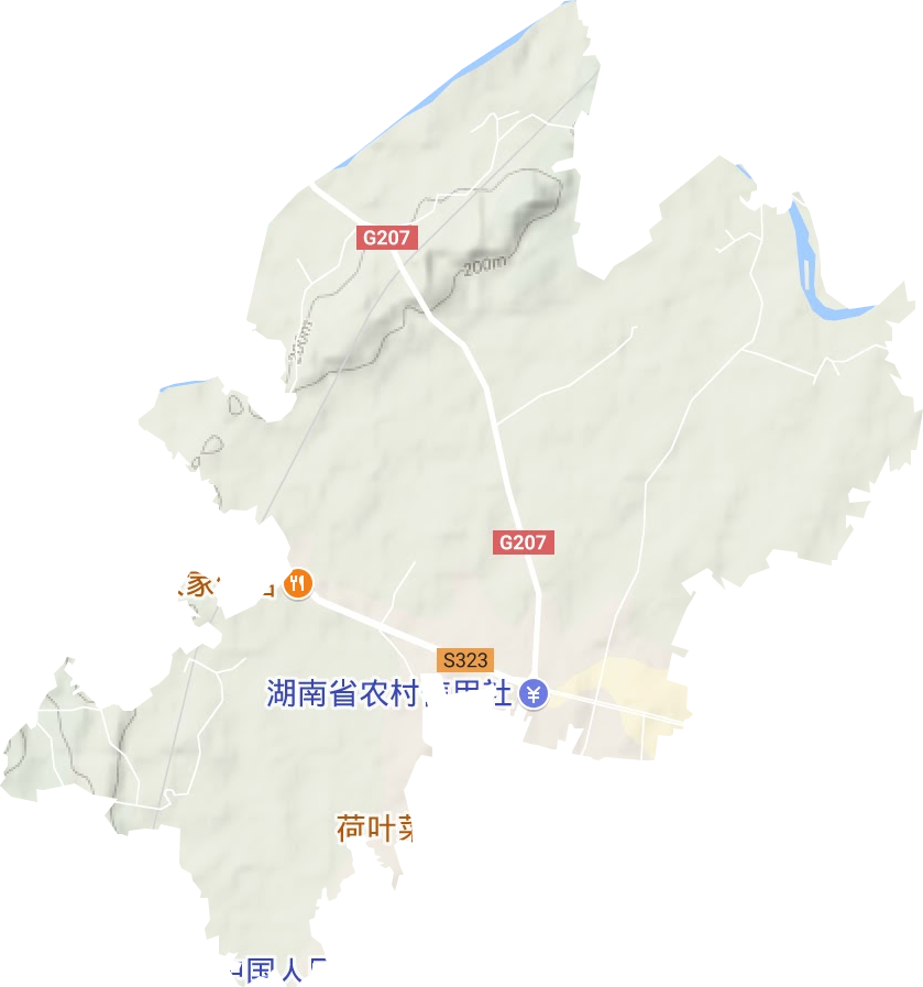 富塘街道地形地图