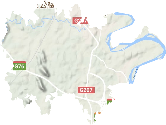 万家庄街道地形地图
