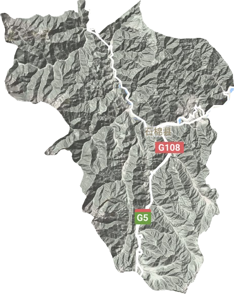 石棉县地形地图