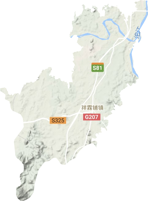 祥霖铺镇地形地图