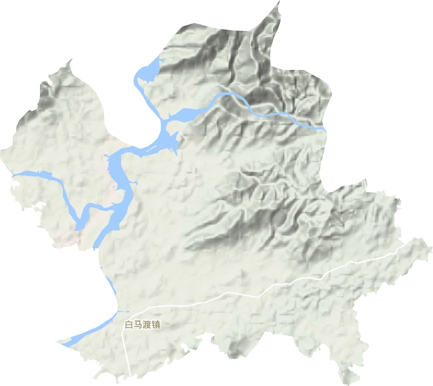 白马渡镇地形地图