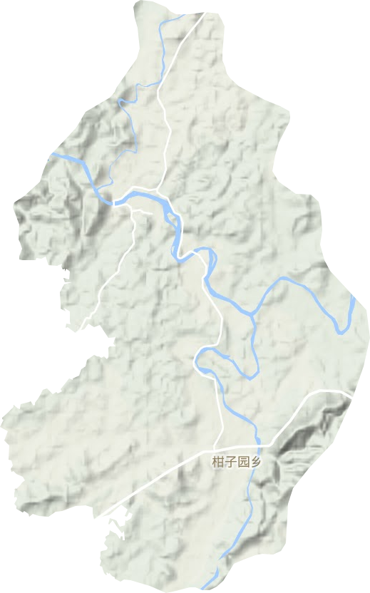 柑子园镇地形地图