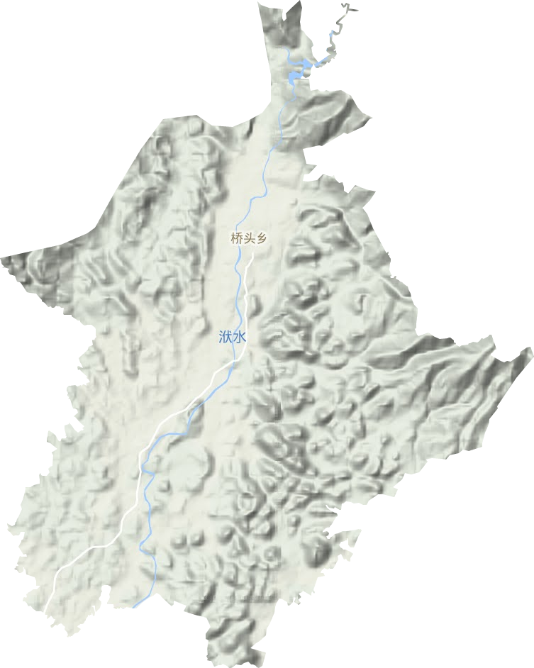 桥头镇地形地图