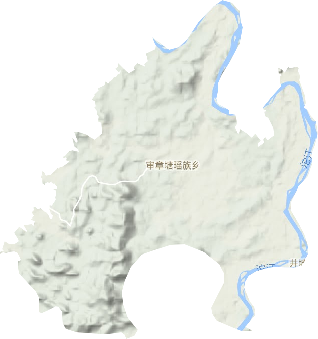 审章塘瑶族乡地形地图