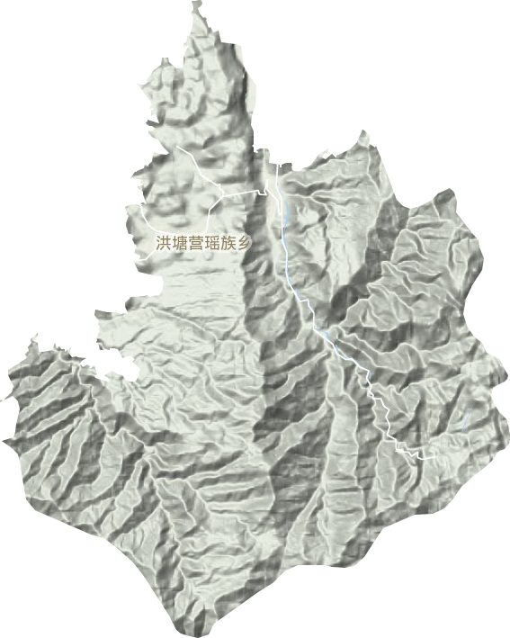 洪塘营瑶族乡地形地图
