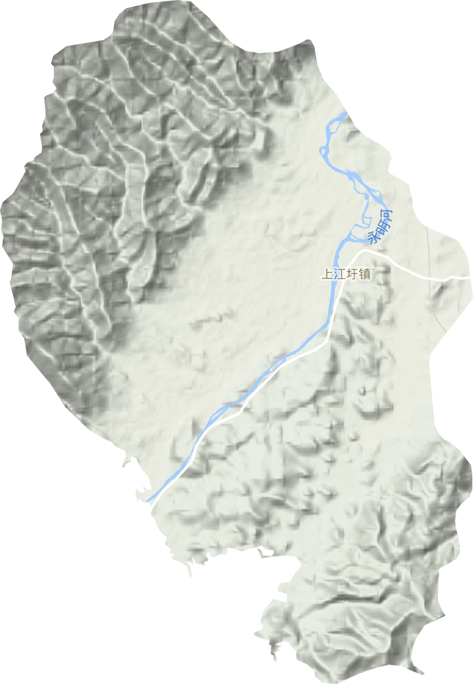 上江圩镇地形地图