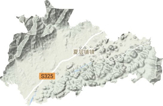 夏层铺镇地形地图