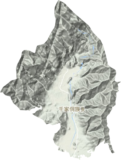 千家峒瑶族乡地形地图