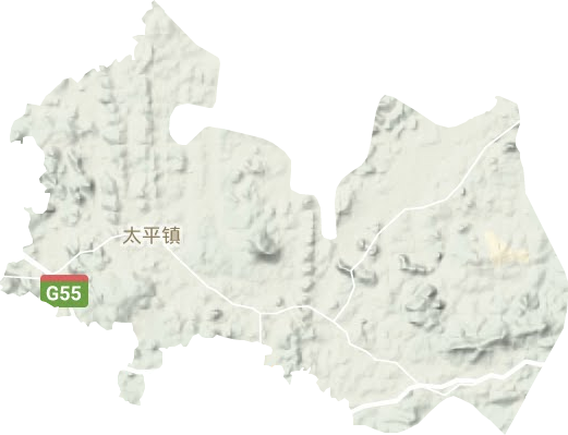 太平镇地形地图