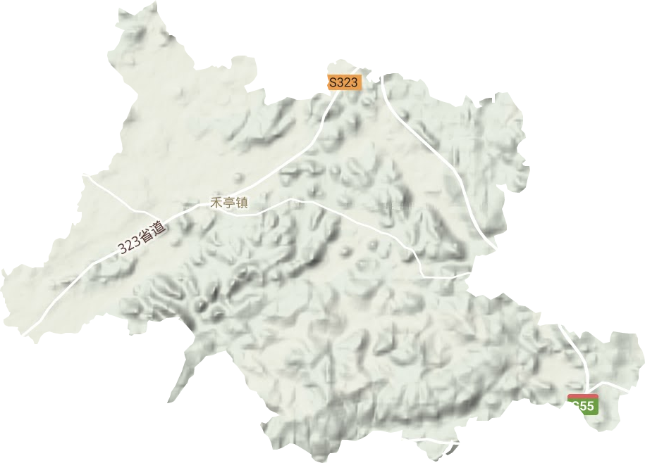 禾亭镇地形地图