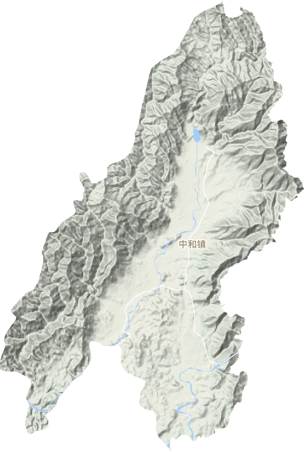 中和镇地形地图