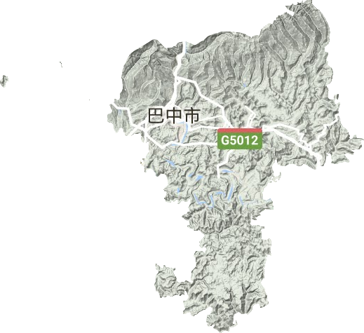 巴州区地形地图