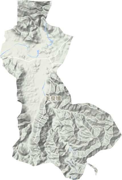 毛俊镇地形地图