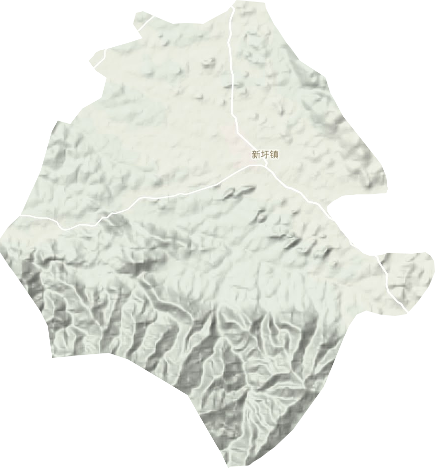 新圩镇地形地图