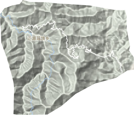 汇源瑶族乡地形地图