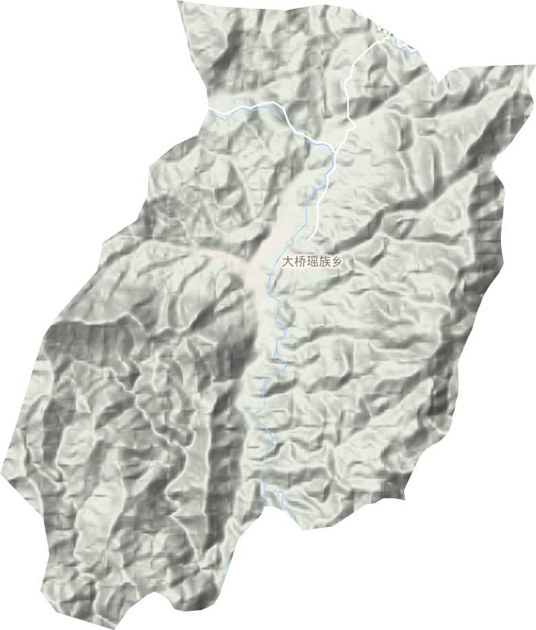 大桥瑶族乡地形地图