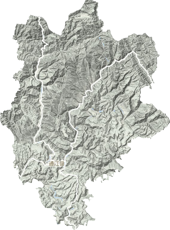 通江县地形地图