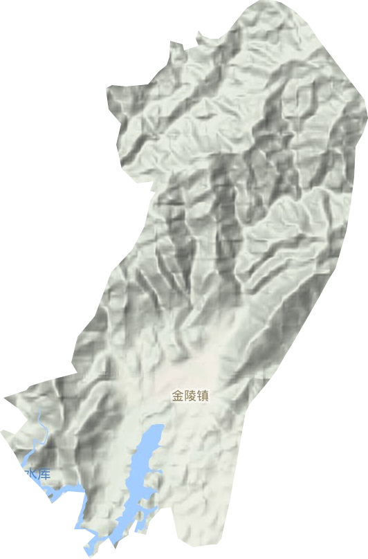 金陵镇地形地图