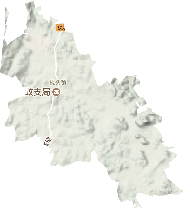 枧头镇地形地图