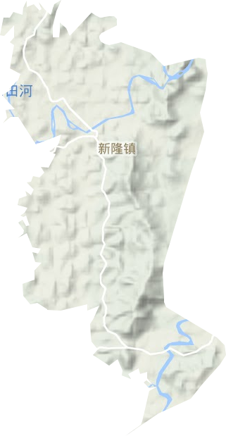 新隆镇地形地图