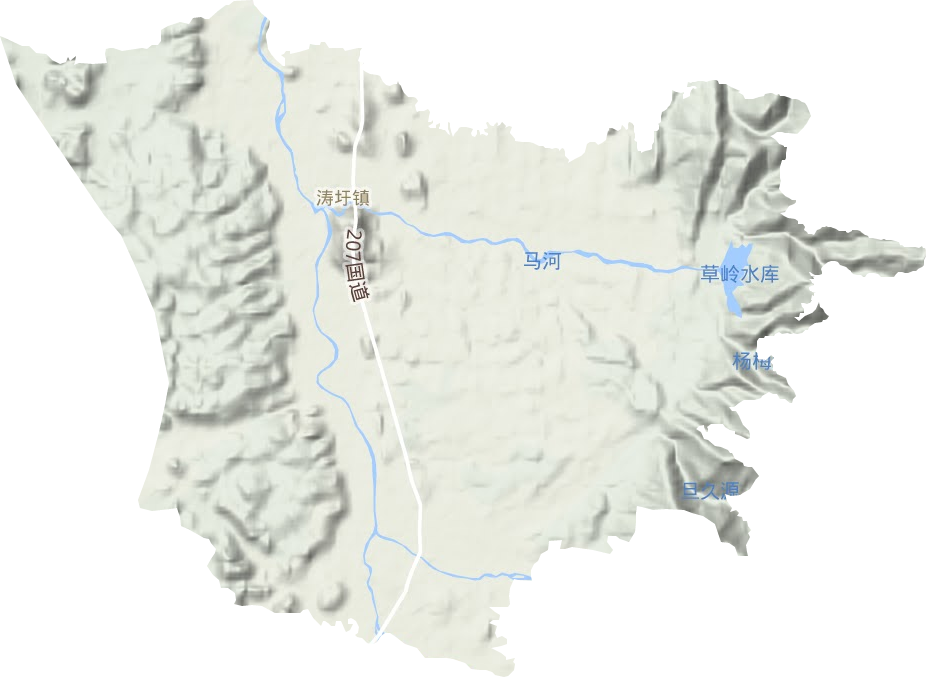 涛圩镇地形地图