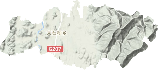 大石桥乡地形地图