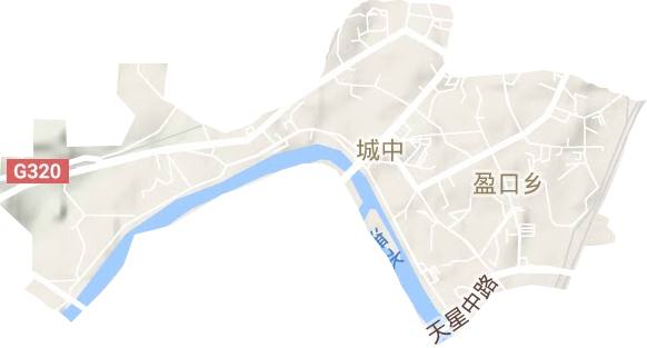 城中街道地形地图