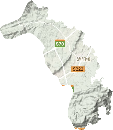 泸阳镇地形地图