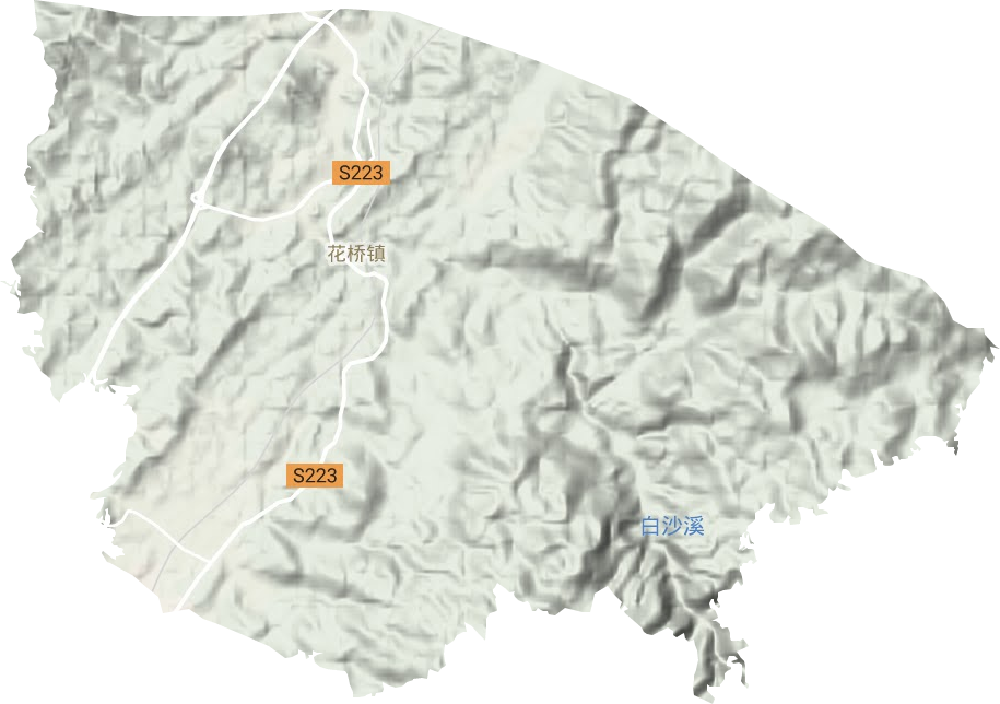 花桥镇地形地图
